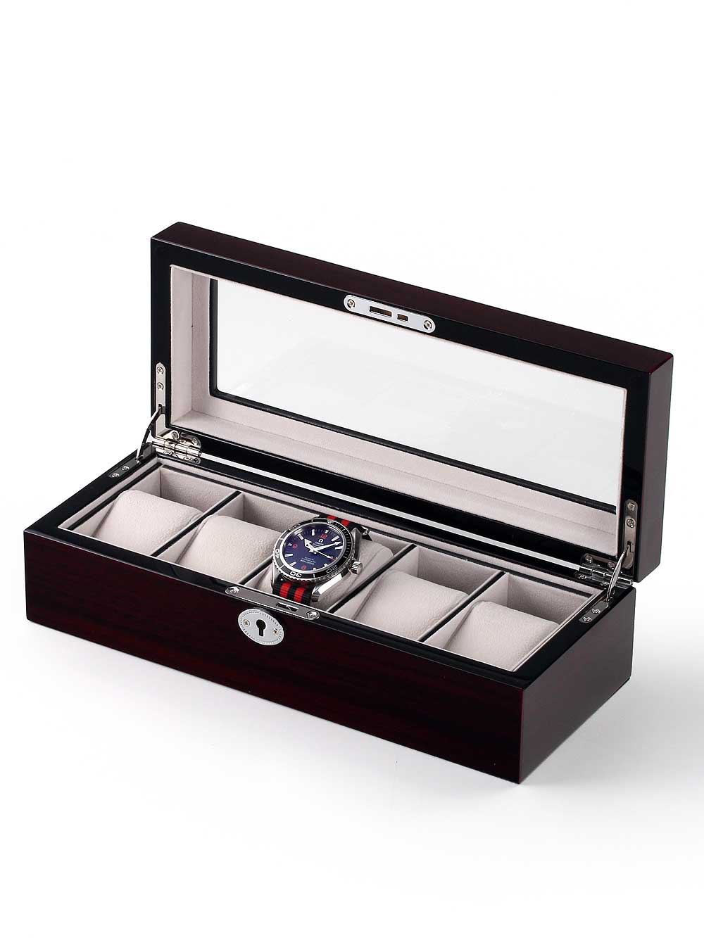 Rothenschild Watch Box RS-2030-5C for 5 Watches Cherry