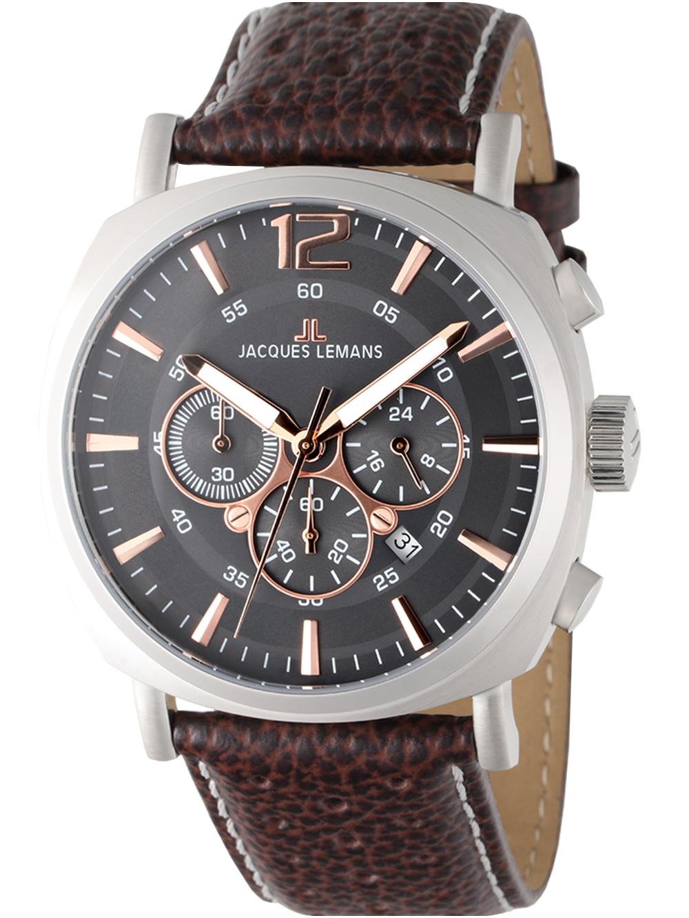 Jacques Lemans 1-1645H Lugano Chronograph Mens Watch 46mm 10 ATM