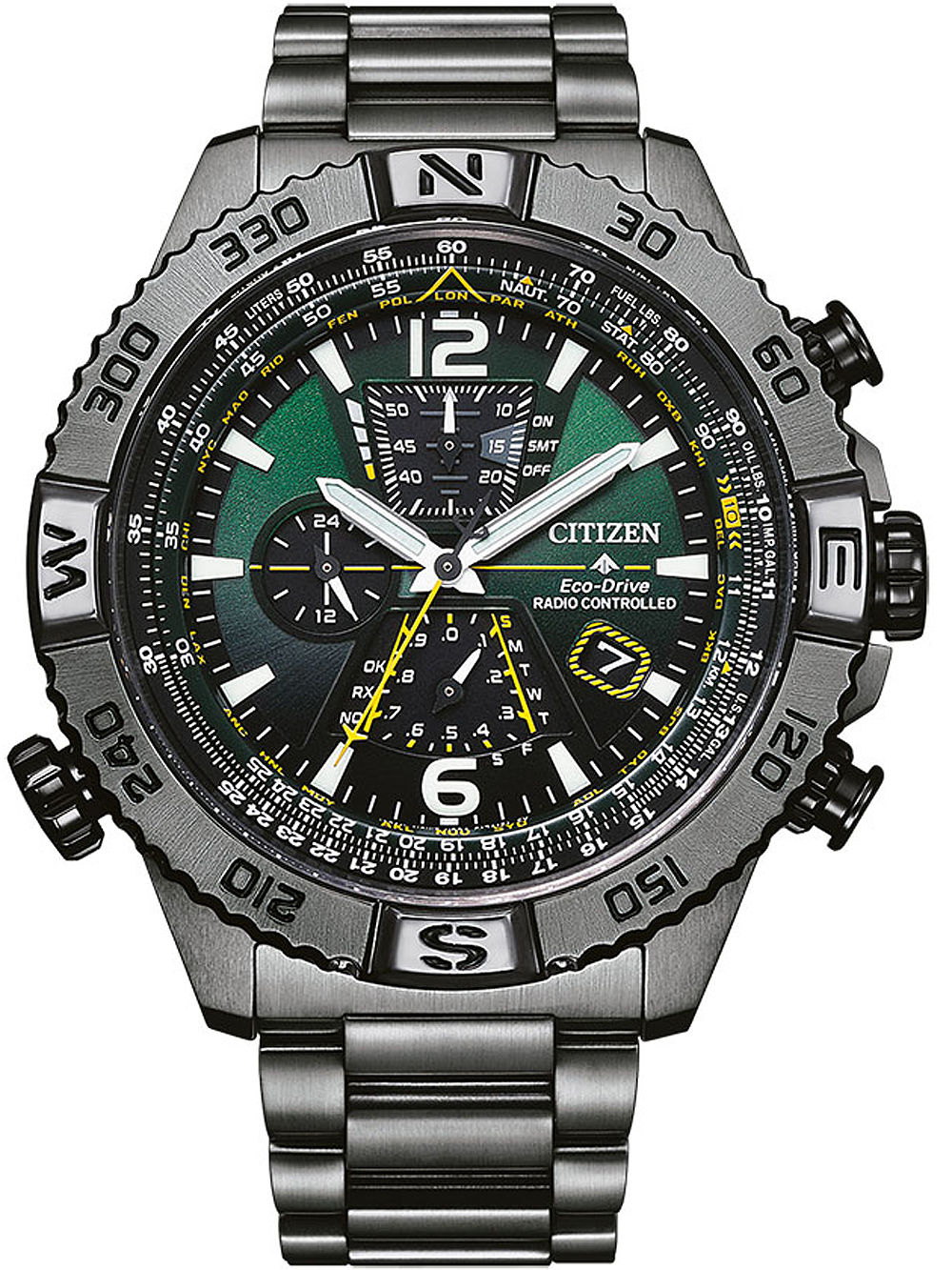 Citizen AT8227-56X Promaster-The Pilot Radio-Controlled Eco-Drive 48mm 20ATM