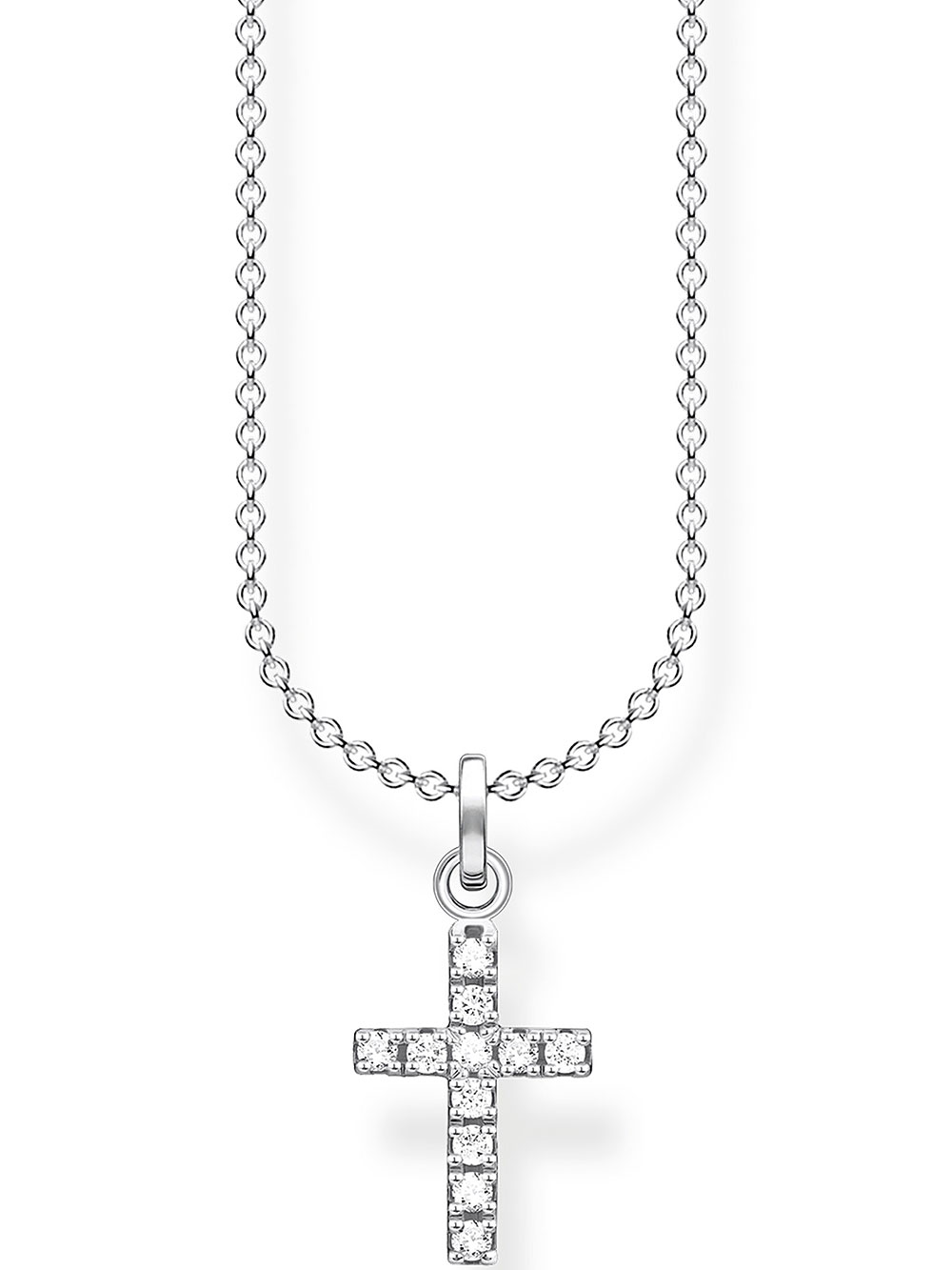 Thomas Sabo KE2069-051-14 Cross Pave Ladies Necklace, adjustable