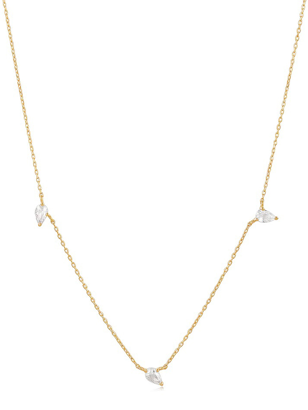 ANIA HAIE NAU007-02YG Afterglow Ladies necklace with white sapphire Gold 14K, adjustable