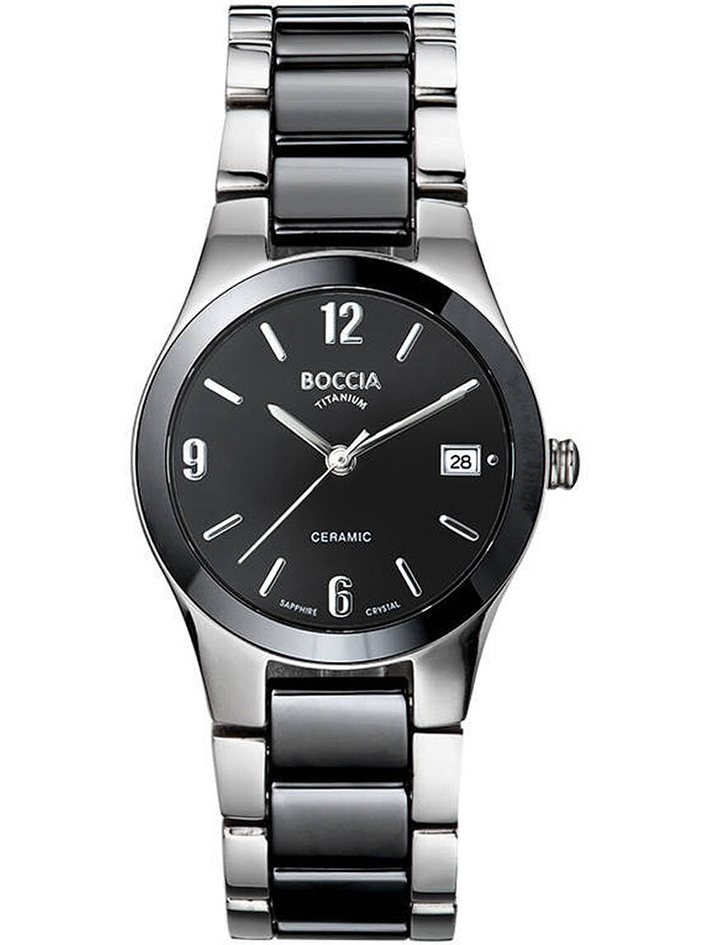 Boccia 3189-02 ladies watch ceramic titanium 32mm 5ATM