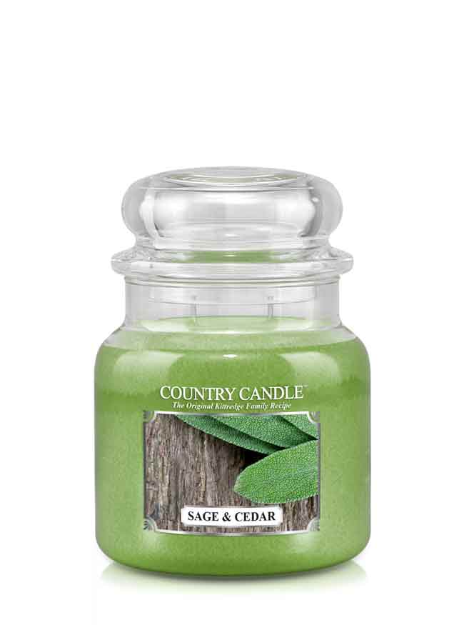 Lumanare Country Candle Lumanare parfumata cu salvie si cedru mediu 2 fitil (453 g)