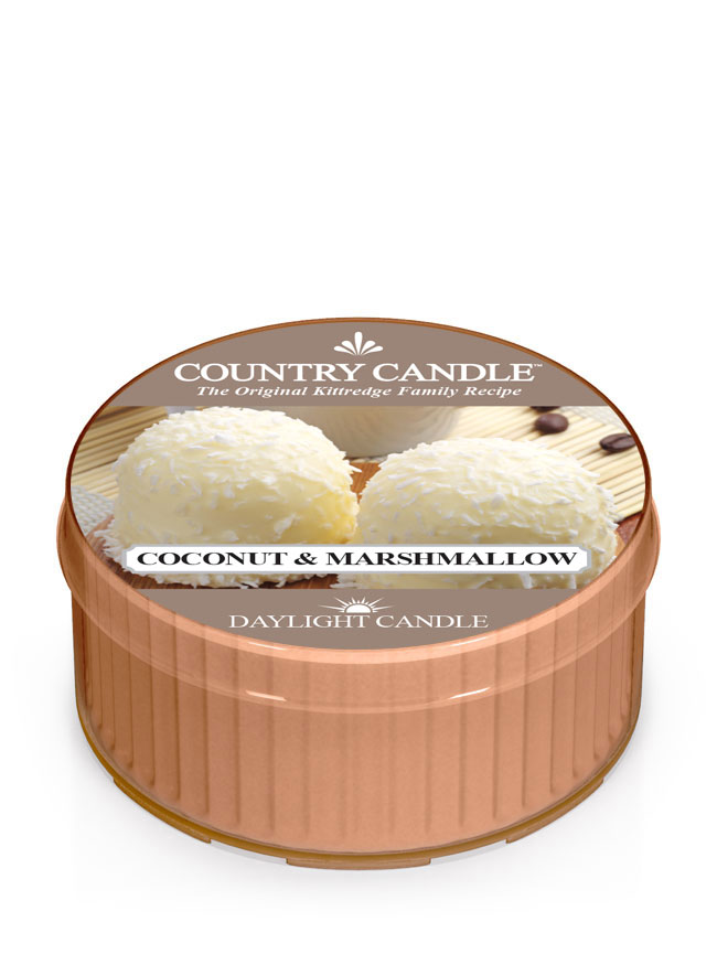 Lumanare Country Candle cu parfum de nuca de cocos si marshmallow (42 g)