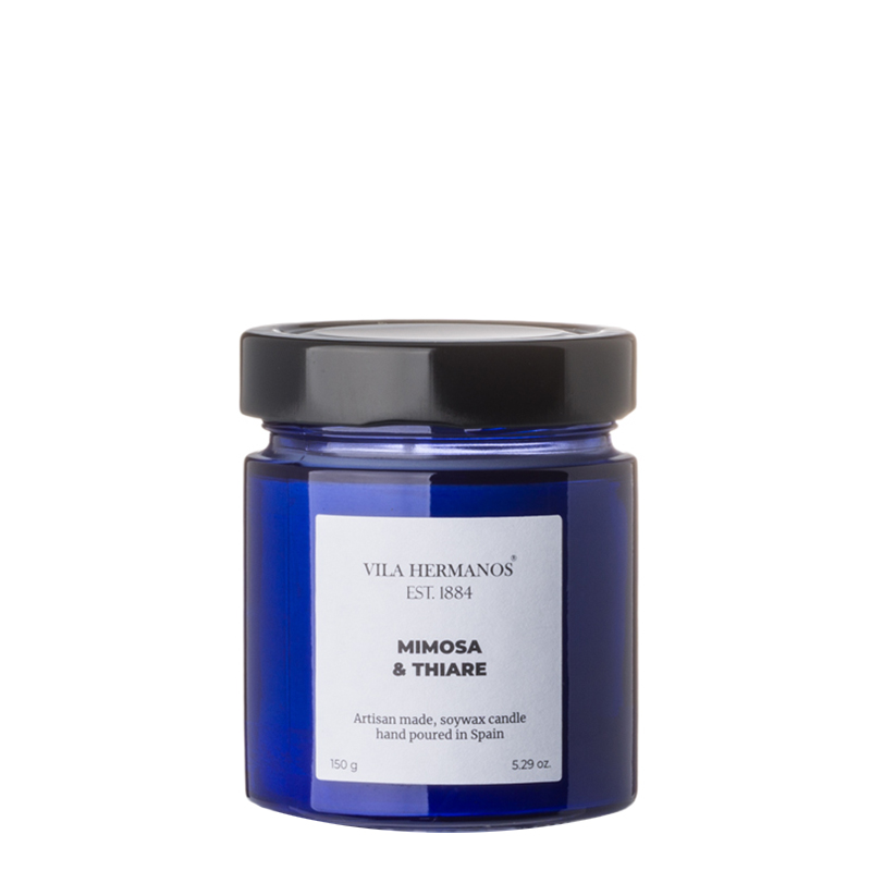 Lumanare parfumata Vila Hermanos Apothecary Blue Cobalt Mimoza & Thiare 150g