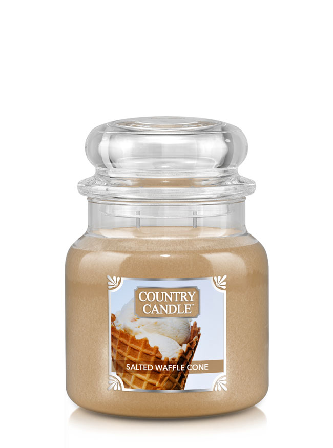 Lumânare Country Candle Salted Waffle Cone mediu cu 2 fitiluri (453 g)