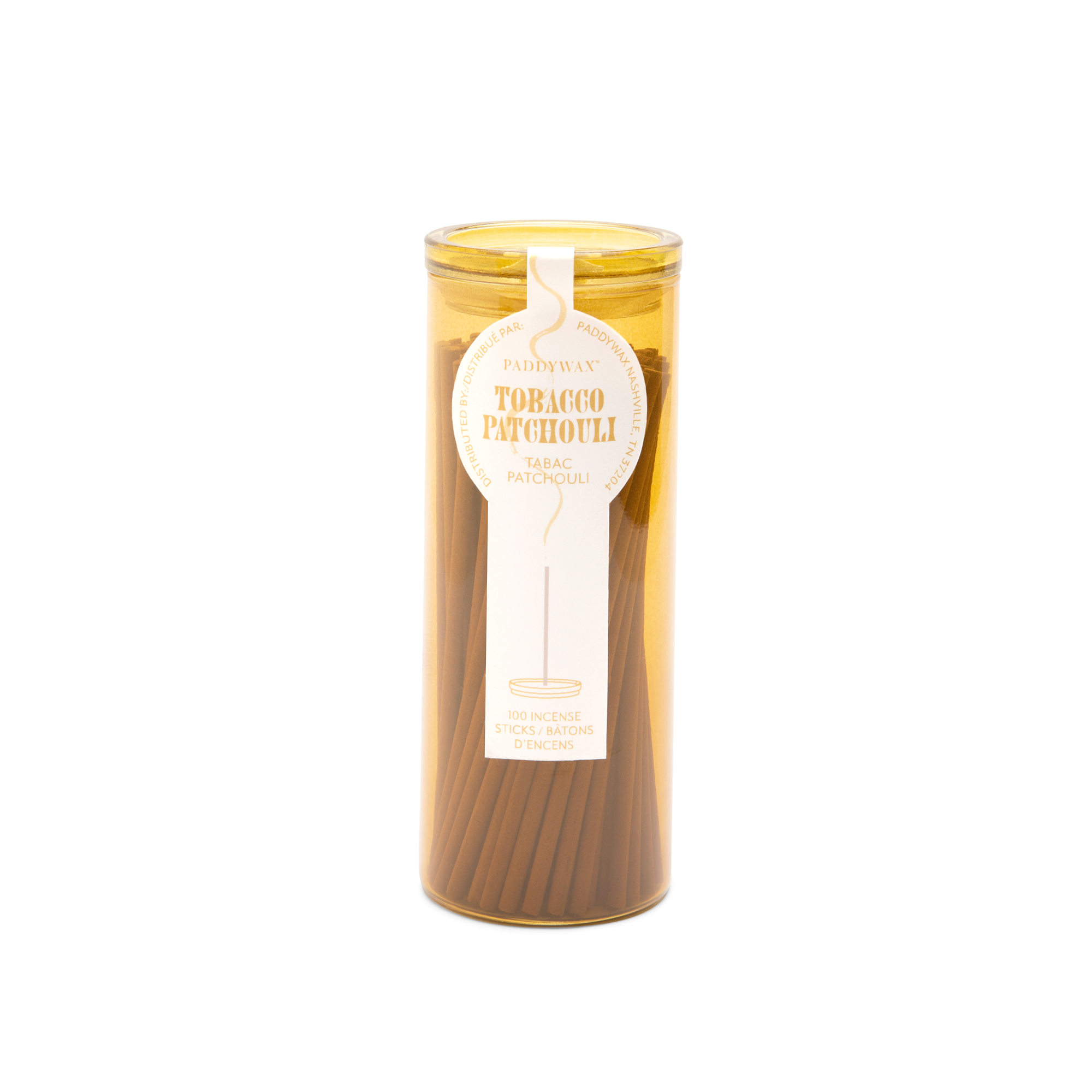 Bețișoare de tămâie Paddywax Haze Tobacco & Patchouli în ambalaj de sticlă 100 buc