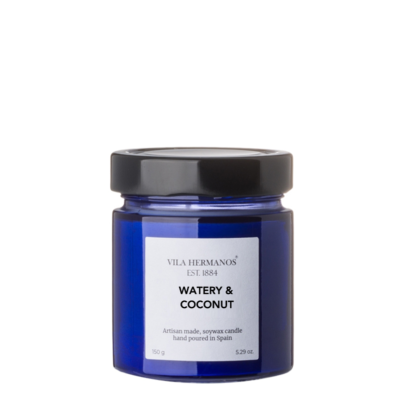 Lumanare parfumata Vila Hermanos Apothecary Blue Cobalt Watery & Cocos 150g