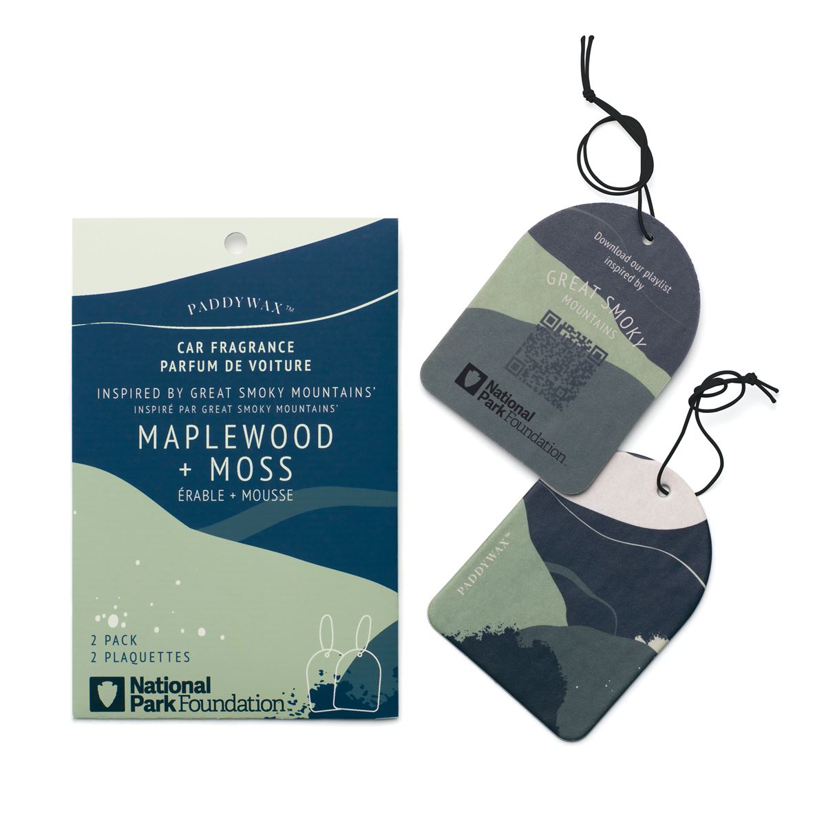 Parfum de mașină GEAT SMOKY MOUNTAINS MAPLEWOOD & MOSS de la Paddywax Parks