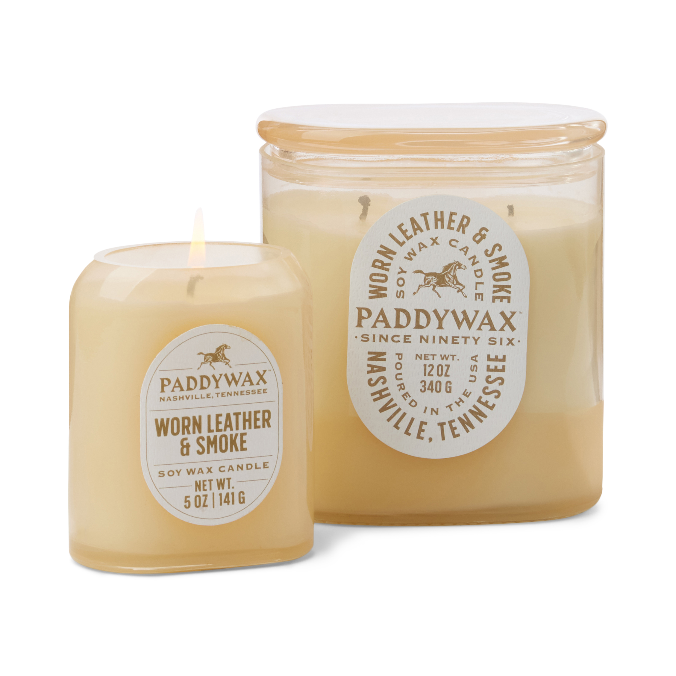 Lumanare parfumata Paddywax Vista Worn Leather & Smoke 5 oz/142g