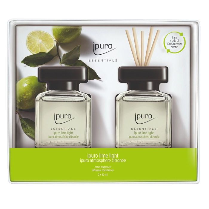 Difuzor ipuro Essentials Lime Light 2x50ml într-o cutie cadou